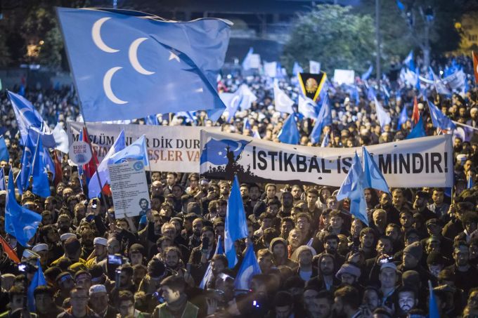 Die Demonstration in Istanbul. Turkish