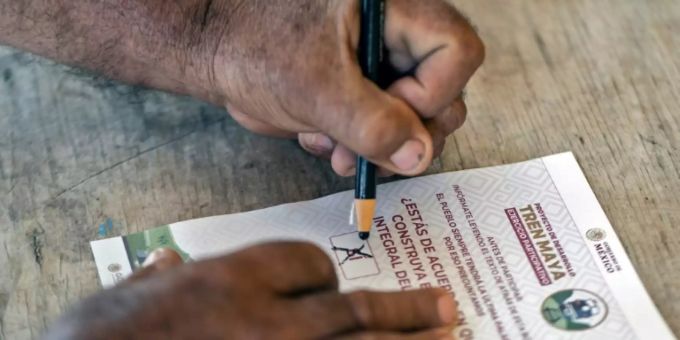 Abstimmung über den Maya-Zug im Bundesstaat Campeche Abstimmung über den Maya-Zug im Bundesstaat Campeche