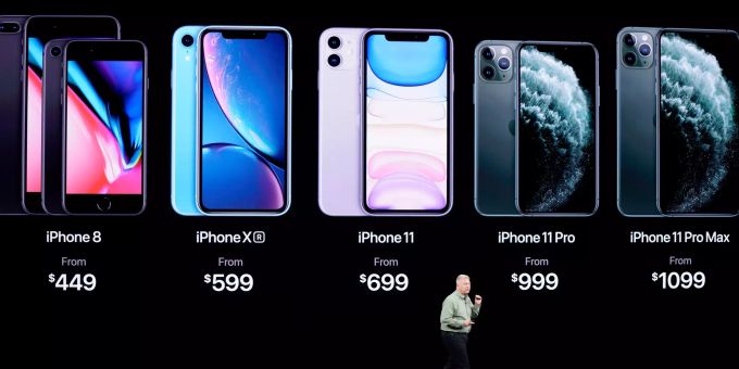Phil Schiller, Apples Vizepräsident Weltweites Marketing, spricht über das neue iPhone 11 Pro und iPhone 11 Pro Max. Das Max-Modell schlägt die Smartphones von Huawei und Co. im Akku-Test. iphone huawei