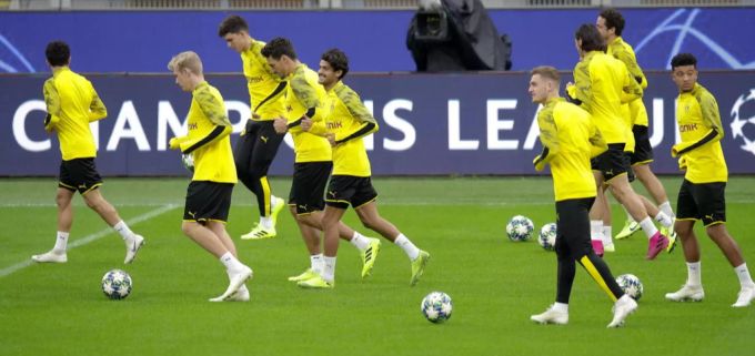 Die Dortmunder im Training vor der Champions-League-Partie bei Inter Mailand. BVB