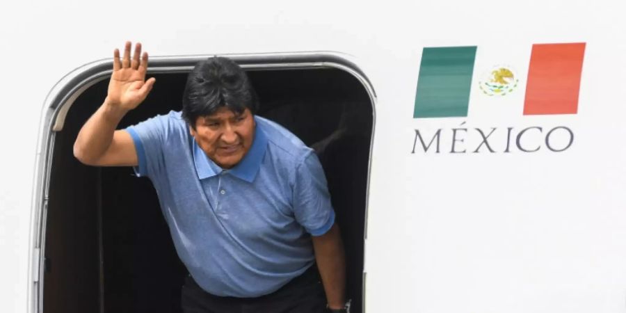 Morales bei seiner Ankunft in Mexiko