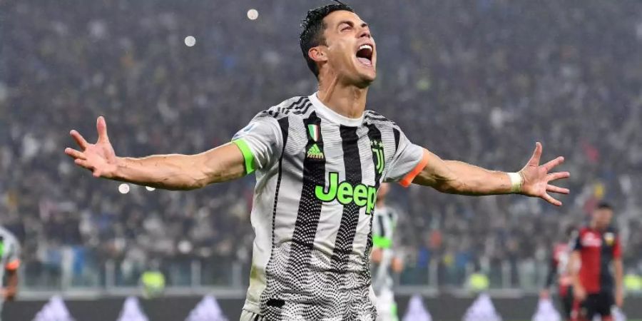 Rettete Juventus den Sieg gegen Genua: Cristiano Ronaldo. Foto: Alessandro Di Marco/ANSA/AP/dpa