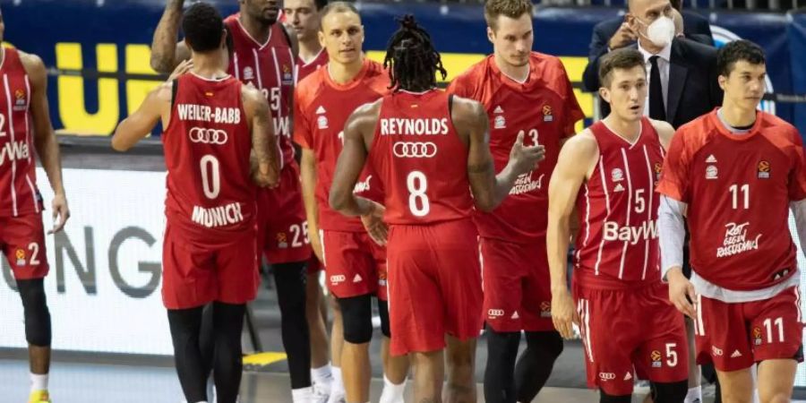 Der FC Bayern München holte seinen zehnten Sieg in der Euroleague. Foto: Andreas Gora/dpa