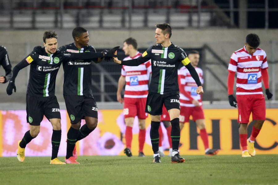 Jérémy Guillemenot erzielt nach der Pause den Ausgleich für den FC St.Gallen.