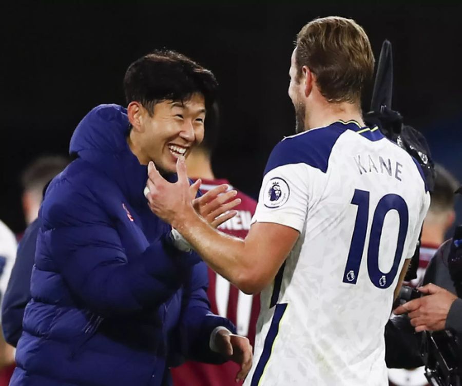 Schiessen Tor um Tor: Heung-min Son (l.) und Harry Kane.