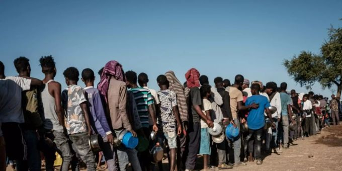 Äthiopische Flüchtlinge in einem sudanesischen Lager Äthiopische Flüchtlinge in einem sudanesischen Lager