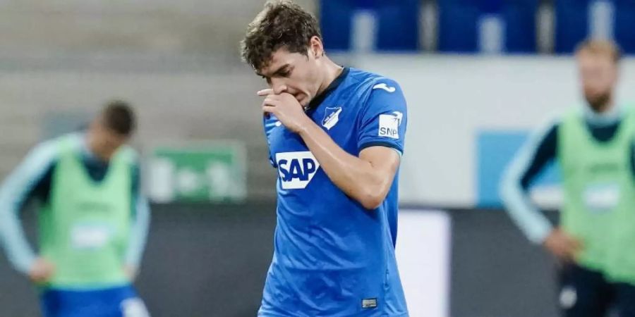 Robert Skov von der TSG 1899 Hoffenheim wurde positiv auf das Coronavirus getestet. Foto: Uwe Anspach/dpa