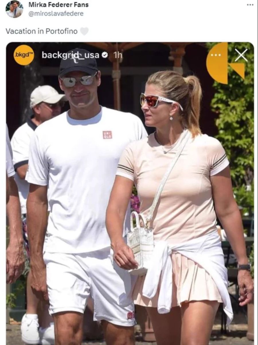 Roger und Mirka in Portofino, Italien.