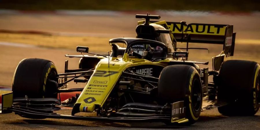 Renault-Pilot Nico Hülkenberg fuhr zum Abschluss des ersten Teils bei den Testfahrten in Barcelona Bestzeit. Foto: Javier Martínez De La Puente/SOPA Images via ZUMA Wire