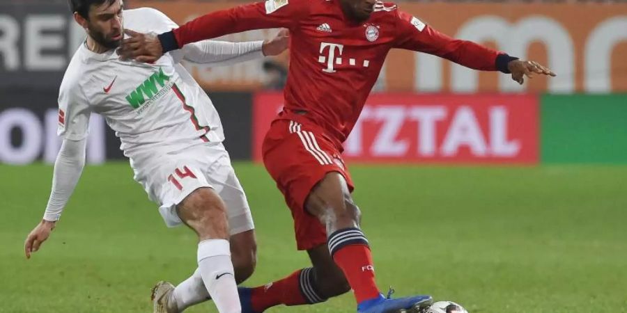 Bayerns Kingsley Coman hat sich im Spiel gegen den FC Augsburg verletzt. Foto: Angelika Warmuth