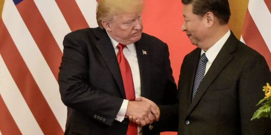 Trump (l.) und Xi im November 2017 in Peking