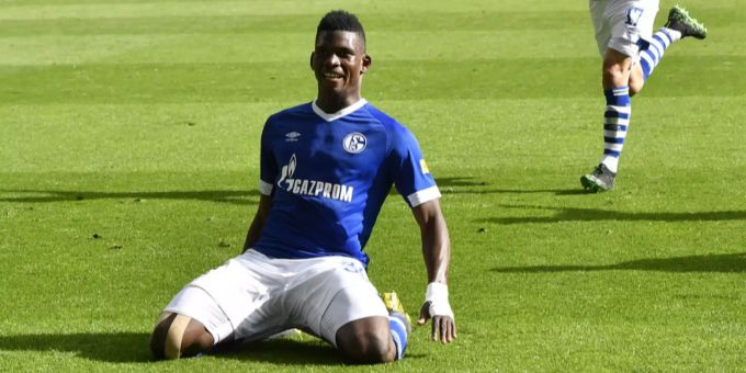 Der Schweizer Breel Embolo jubelt nach seinem Treffer zum 4:2 im Revierderby gegen den BVB. Breel Embolo