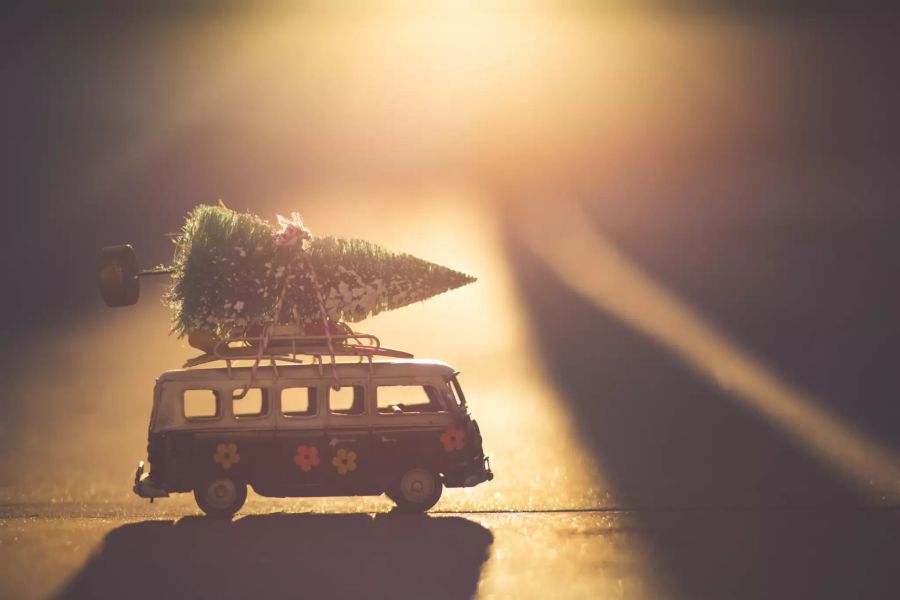 Wohnmobil Weihnachstbaum Spielzeugmodell