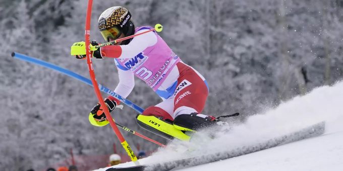 Wendy Holdener während dem ersten Lauf im Slalom von Killington. Wendy Holdener
