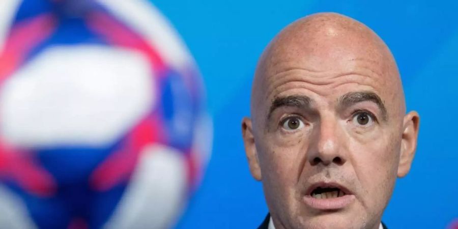 Trifft sich nicht mit Vertretern des palästinensischen Fussballverbandes: FIFA-Boss Gianni Infantino. Foto: Sebastian Gollnow/dpa