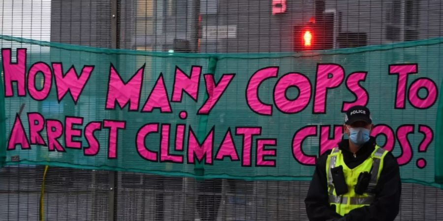 Protestplakat in Glasgow