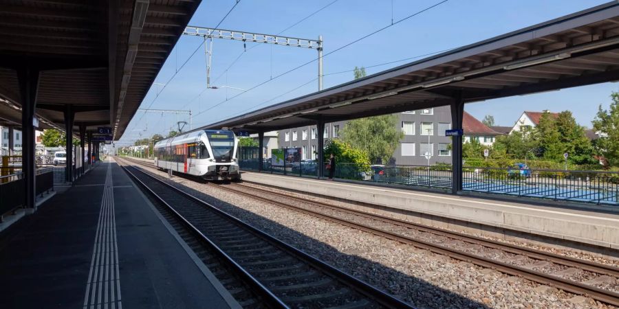 Der Bahnhof der Gemeinde Amriswil.