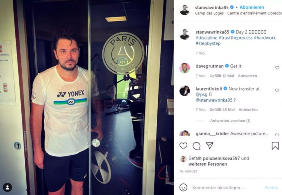 Zuletzt zeigte sich Wawrinka auf Instagram in Paris.