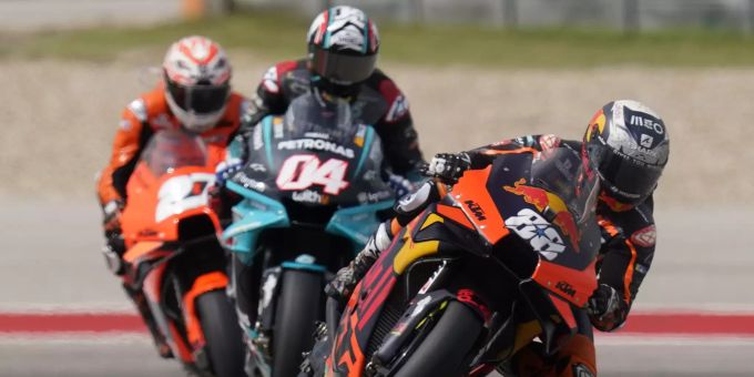 Miguel Oliveira (88) und Andrea Dovizioso (4) beim Moto-GP of the Americas Andrea Dovizioso