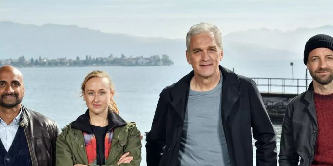 Das neue Team von «Der Kommissar und der See» (v.l.): Dr. Herbert Hämmerle (Murali Perumal), Annika Wagner (Nurit Hirschfeld), Robert Anders (Walter Sittler) und Martin Keller (Dominik Maringer). Das neue Team von «Der Kommissar und der See» (v.l.): Dr. Herbert Hämmerle (Murali Perumal), Annika Wagner (Nurit Hirschfeld), Robert Anders (Walter Sittler) und Martin Keller (Dominik Maringer).