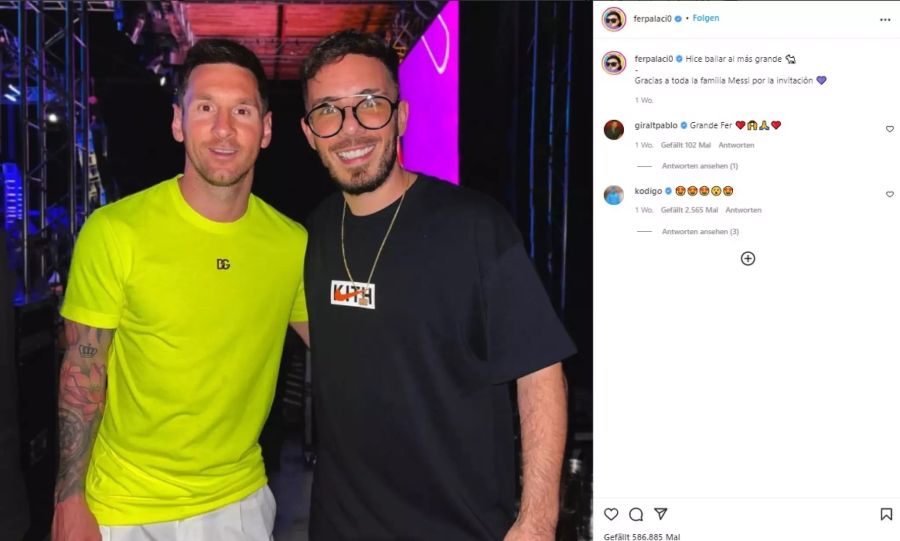 Leo Messi und der Star-DJ Fer Palacio.