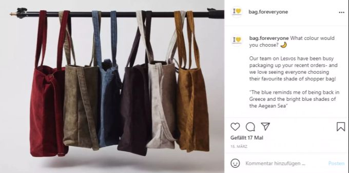 Jede Tasche ist ein Unikat. bagforeveryone