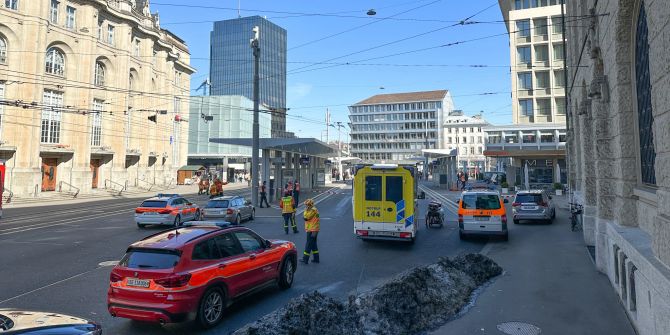 Grosseinsatz beim Bahnhof St.Gallen