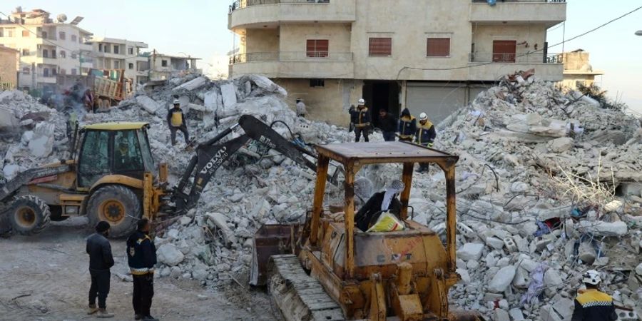 Arbeiten in Syrien nach dem Erdbeben