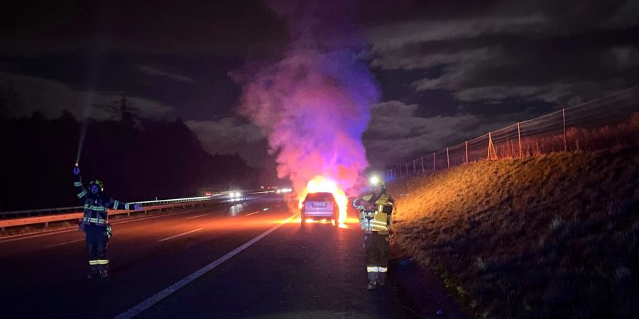 Autobrand auf A1