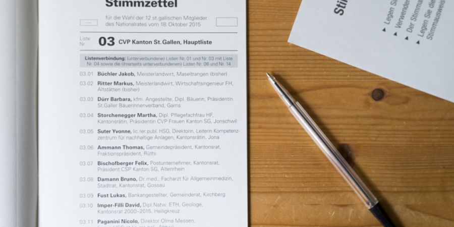 Mit einer Volksinitiative soll im Kanton St. Gallen das Wahlsystem geändert werden. (Archivbild)