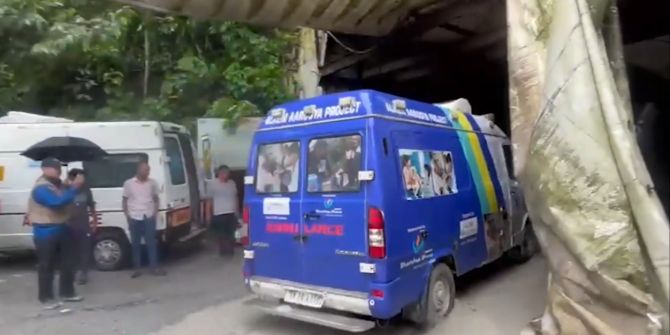 Verschüttete Tunnel Indien