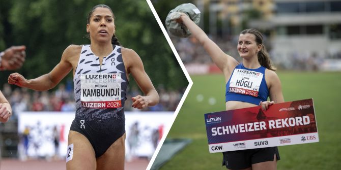 Spitzenleichtathltik Luzern Kambundji Hügli