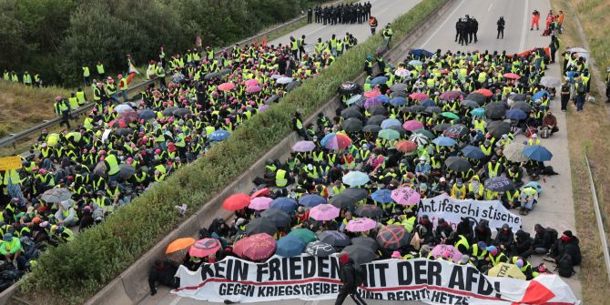 A71 Protest gegen AfD