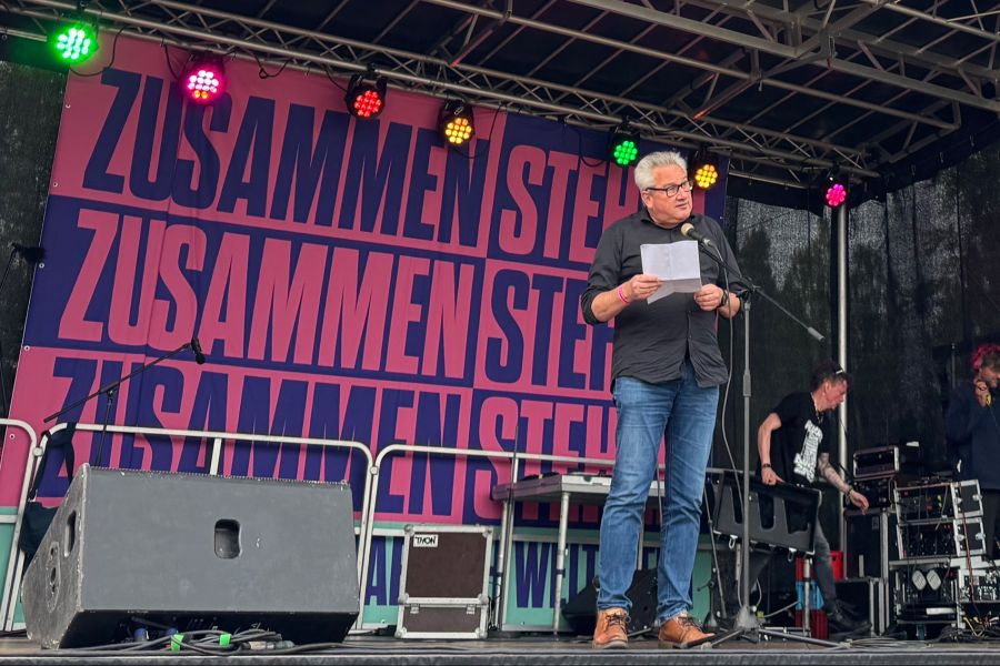 Gegen den Parteitag wurde in Erfurt protestiert.