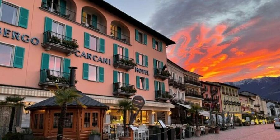 Albergo Carcani in Ascona Sonnenaufgang