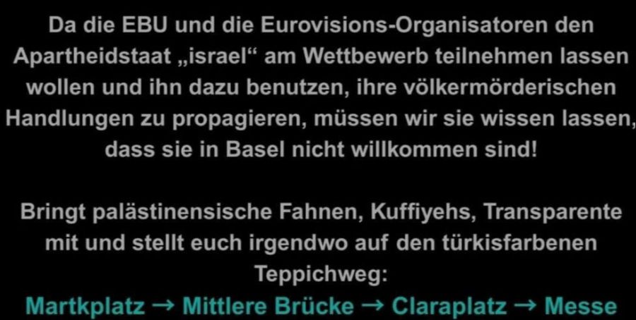 Im Vorfeld rief «Escalate4Palestine» zu Protesten auf.