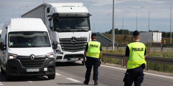 Polen Grenze Grenzkontrollen fahrzeuge