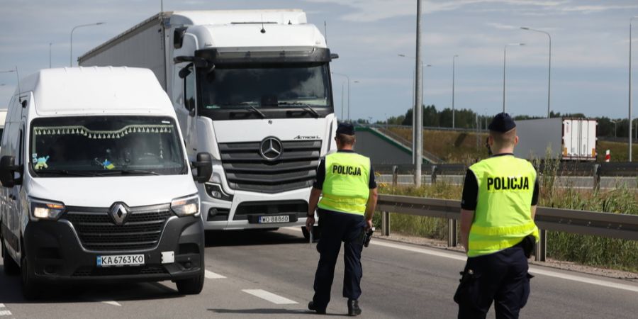 Polen Grenze Grenzkontrollen fahrzeuge