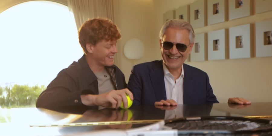 Jannik Sinner Andrea Bocelli
