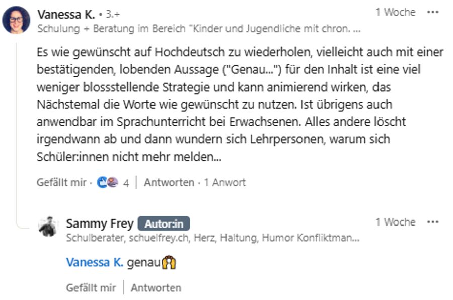 Es gibt aber auch Stimmen, die Sammy Freys Beobachtungen unterstützen. «Alles andere löscht irgendwann ab», so Vanessa K.