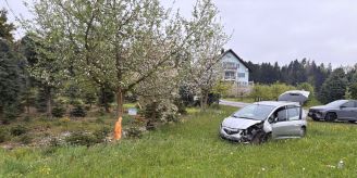 Unbestimmt verletzt - Autofahrerin (67) prallt in Engelburg SG in Baum