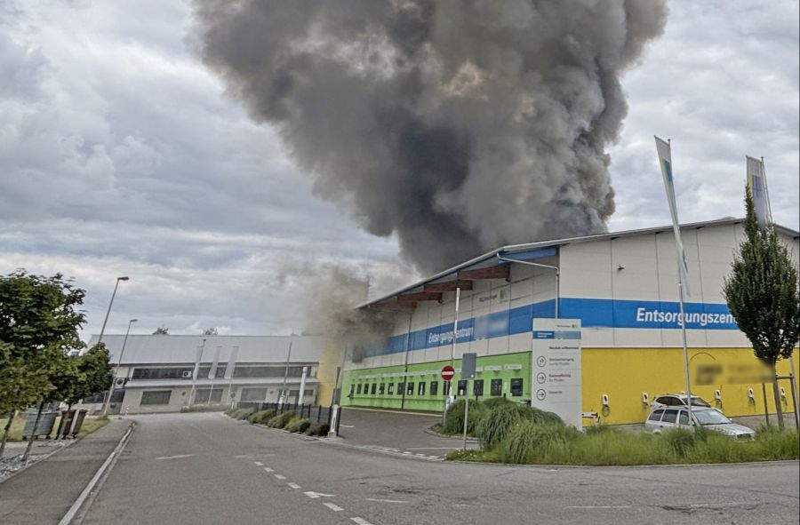 Entsorgungshalle Brand