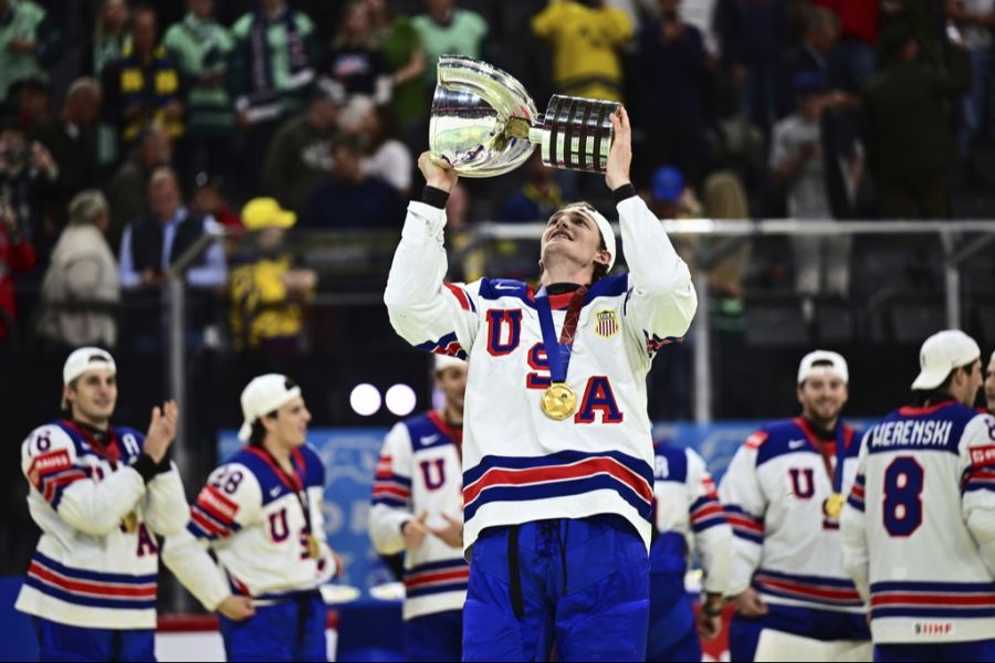 Tage Thompson hat mit seinem Tor für den Sieg der US-Amerikaner bei der Eishockey WM gesorgt.