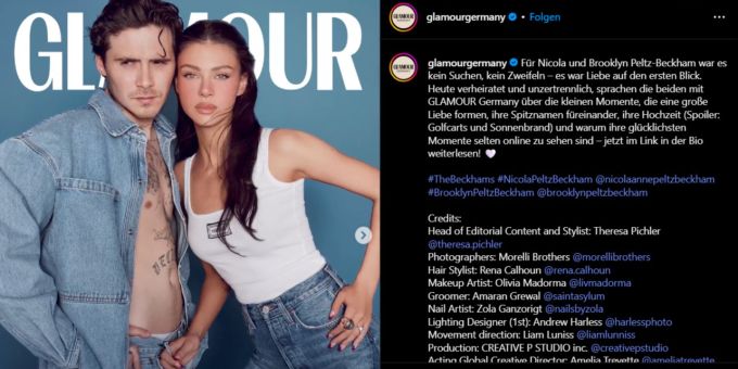 Brooklyn Beckham und Nicola Peltz geben in ihrem neusten Interview Einblicke in ihre enge Beziehung. Brooklyn Beckham und Nicola