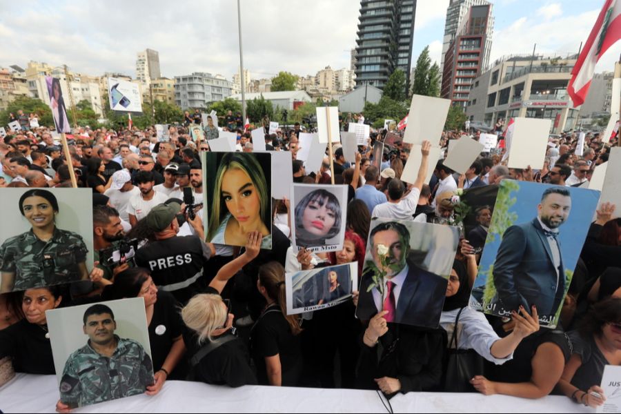 Demonstration Explosion Gerechtigkeit Beirut