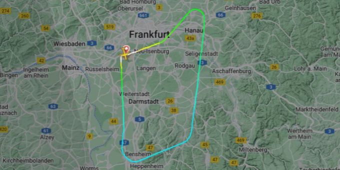 Der Flug nach Zürich musste kurz nach dem Start nach Frankfurt zurückfliegen. Flug
