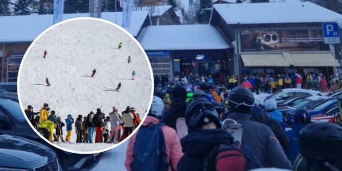 Skifahrer Besucher-Grenze