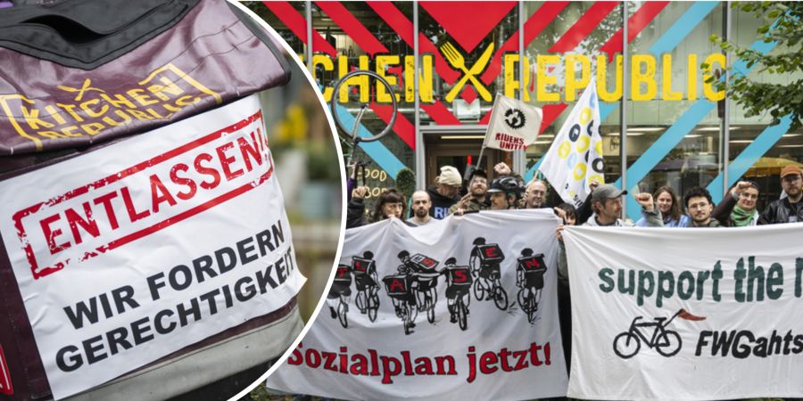 FWG Massenentlassung Velokuriere Protest
