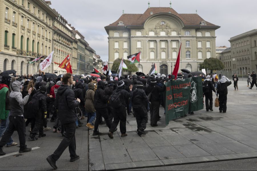 Die Polizei hat insgesamt 536 Demonstranten kontrolliert.