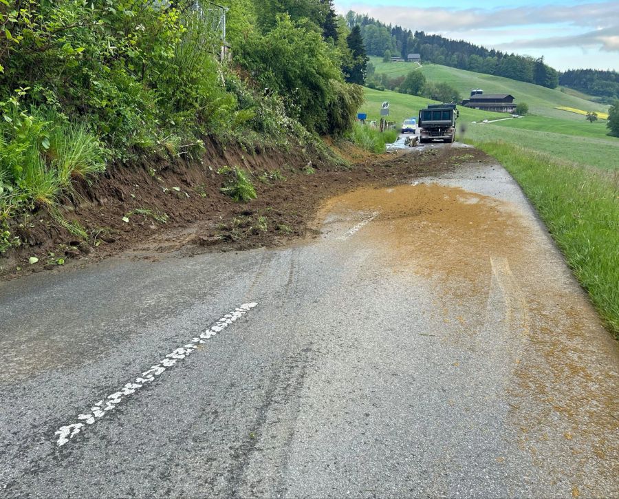 Gegen Böschung geprallt